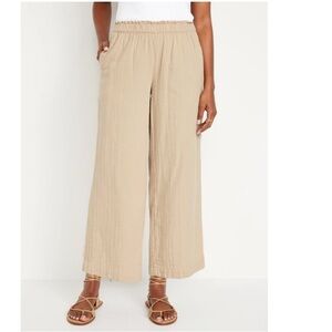Old Navy Crinkle Gauze Pull On Ankle Pant Size S NWT